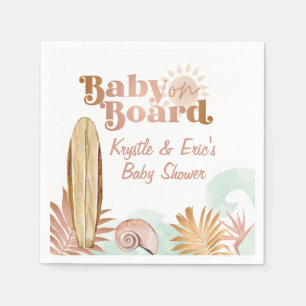 Baby on board Baby Shower Paper Plate Napkin