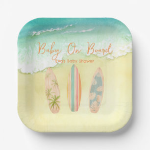 Baby On Board Baby Shower Plates