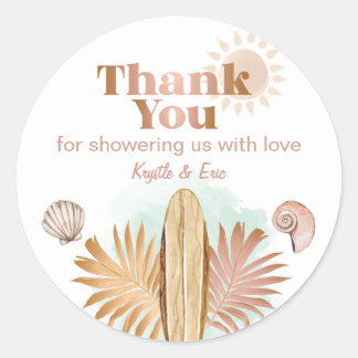 Baby on Board Baby Shower Thank You Favor Sticker