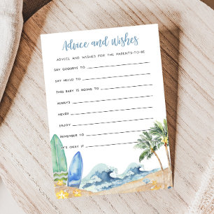 Baby on Board Beach Baby Advice and Wishes Game