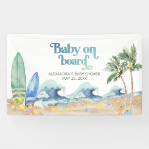 Baby on Board Beach Baby Shower Banner