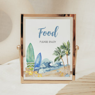 Baby on Board Beach Baby Shower Food Poster