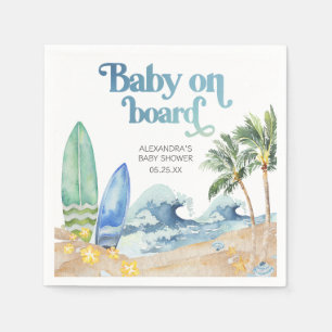 Baby on Board Beach Baby Shower Napkin
