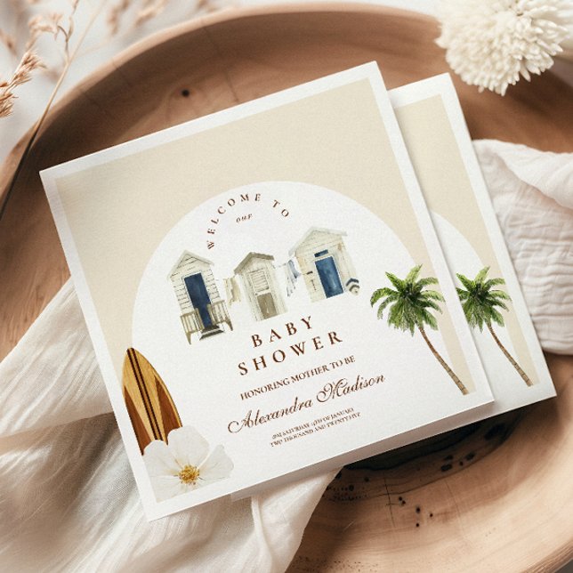 Baby on Board Beach Baby Shower Napkin (Creator Uploaded)