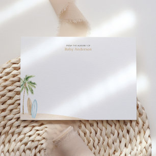 Baby on Board Beach Baby Shower Thank You Card