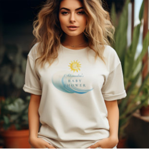Baby on Board Beach Surf Baby Shower T-Shirt