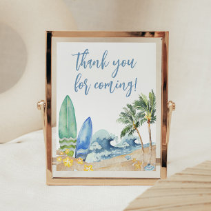 Baby on Board Beach Thank you for Coming Poster
