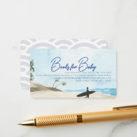 Baby on Board Blue Baby Shower Book Request