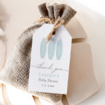 Baby on Board Blue Surfboard Baby Shower Gift Tags<br><div class="desc">Say thank you to your baby shower attendees with these favour tags,  featuring watercolor surfboards in blue.</div>