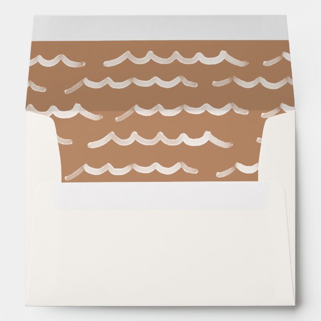 Baby on Board Boho Waves Baby Shower Envelope (Back (Bottom))