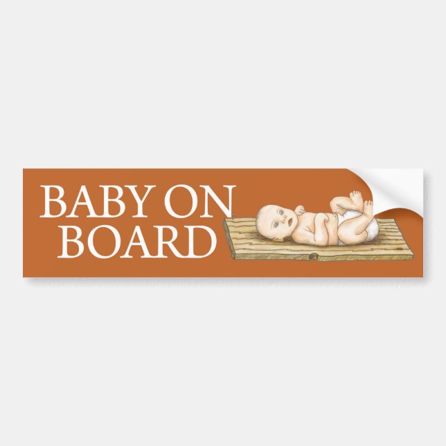 Baby on Board Bumper Sticker (Front)