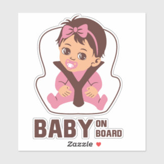 Baby On Board Car Seat Cute Girl