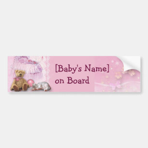 Baby on Board (customisable) Bumper Sticker