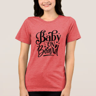 Baby On Board Expectant Mother Tri-Blend Shirt