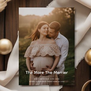 Baby On Board Holiday Announcment Photo Card