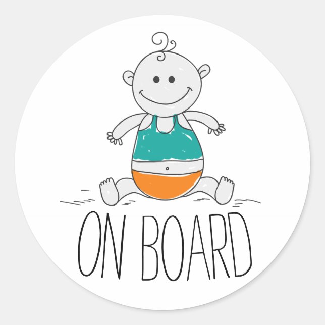 Baby on board icon sticker (Front)