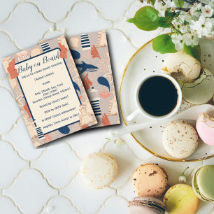Baby on Board Nautical Baby Shower  Invitation