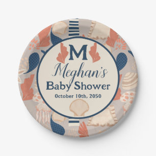 Baby on Board Nautical Baby Shower Paper Plate