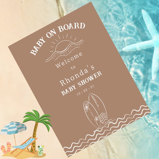 Baby On Board Neutral Baby Shower Welcome Photo Print (Creator Uploaded)
