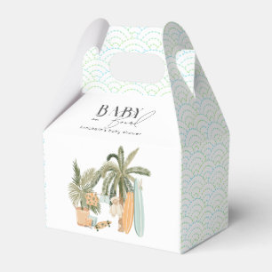 Baby on Board Palm Tree Surfboard Baby Shower Favour Box