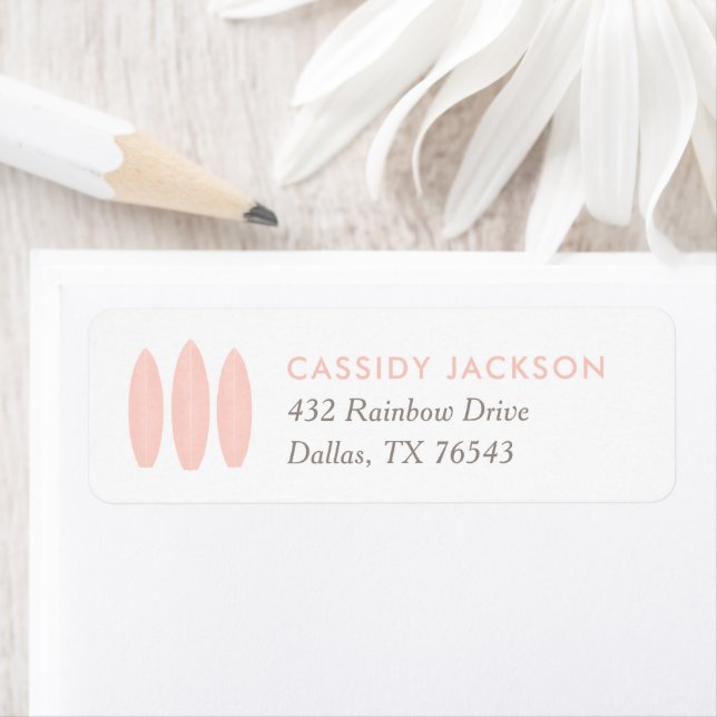 Baby on Board Pink Surfboard Baby Shower Return (Insitu)