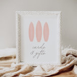 Baby on Board Pink Surfboard Cards and Gifts Sign<br><div class="desc">Show friends and family where to leave their cards and gifts with this sign,  featuring watercolor surfboards in pink.</div>