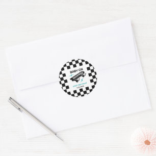 Baby on Board Skateboard Baby Shower Classic Round Sticker