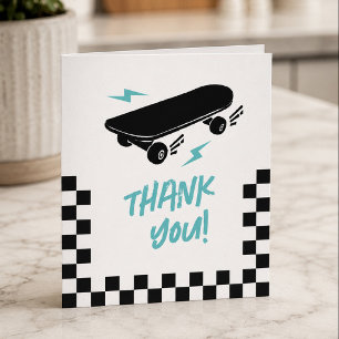 Baby on Board Skateboard Baby Shower Thank You Card