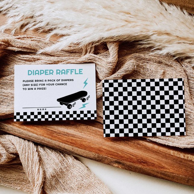 Baby on Board Skateboard Diaper Raffle Cards (Creator Uploaded)