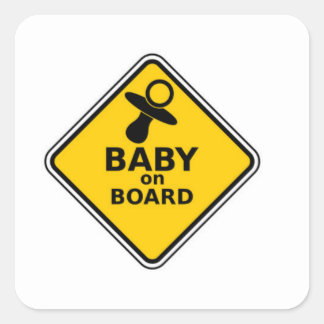 Baby on board square sticker