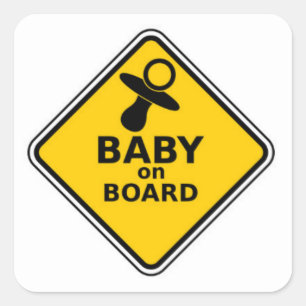 Baby on board square sticker