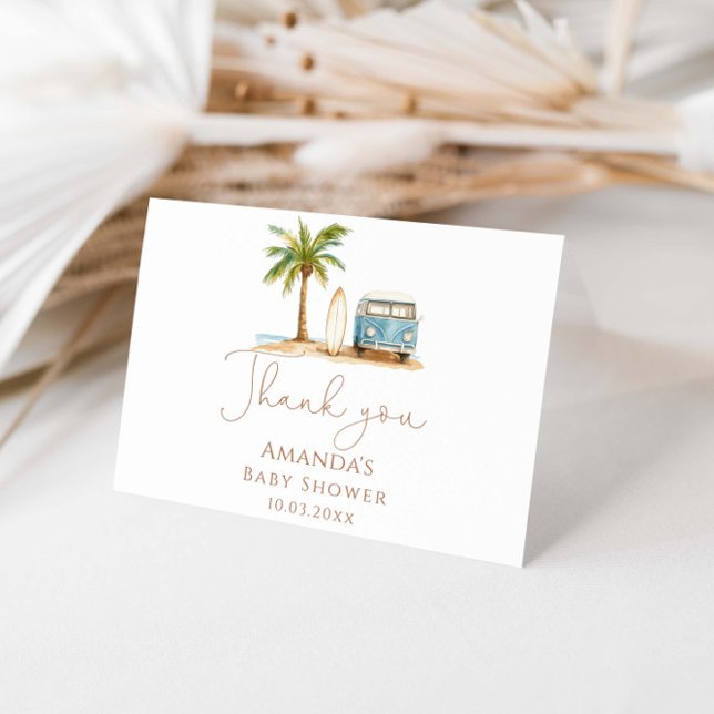 Baby On Board Summer  Baby Shower  Thank You Card (Creator Uploaded)