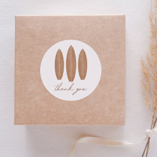 Baby on Board Surfboard Baby Shower Thank You Classic Round Sticker