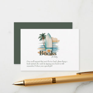 Baby on Board Surfboard Beach Baby Shower Enclosure Card