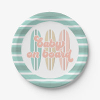 Baby on Board Surfboard Beach Baby Shower