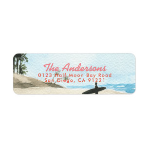 Baby on Board Surfboard Beach Pink Baby Shower