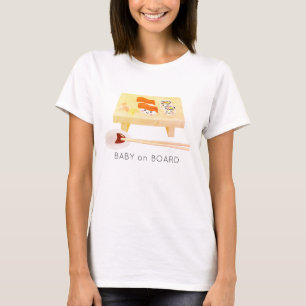 Baby on Board Sushi Kawaii Pregnancy Announcement T-Shirt