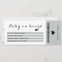 Baby On Board Travel Boarding Pass Pregnancy