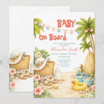 Baby On Board | Tropical Beach Baby Shower