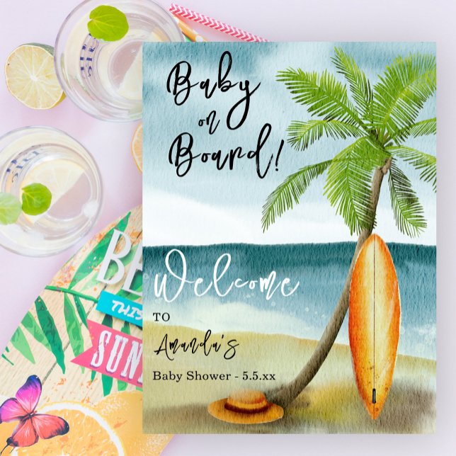 Baby on board Welcome Baby Shower Poster (Creator Uploaded)