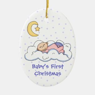 Baby On Cloud First Christmas Ornament