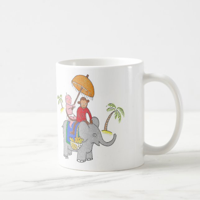 Baby on elephant coffee mug (Right)