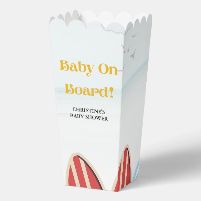 Baby on on board beach baby shower thank you  favour box (Front)
