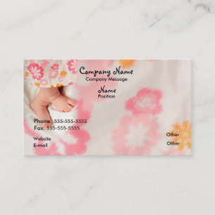 Baby on Pink Business Card