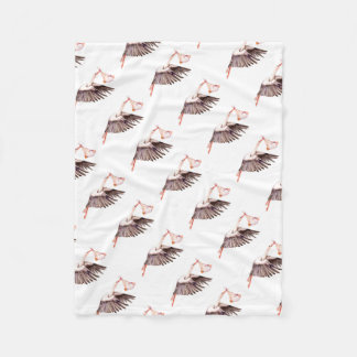 Baby on Stork Fleece Blanket