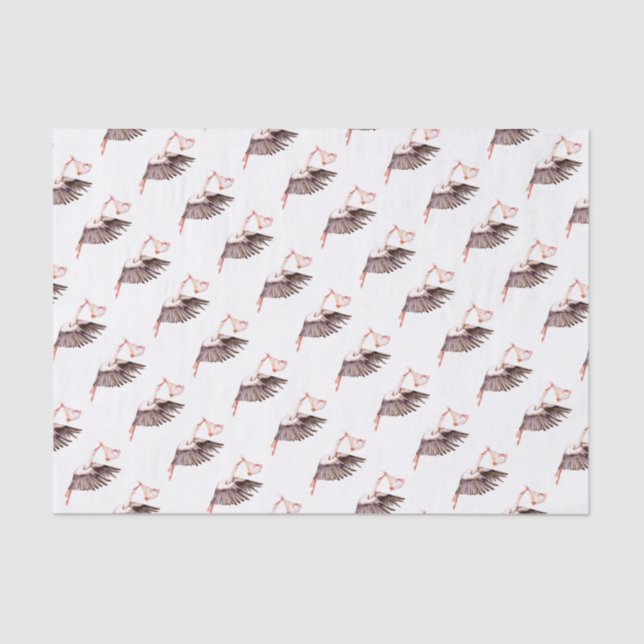 Baby on Stork Tissue Paper (Front)