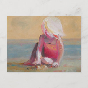 baby on the beach postcard