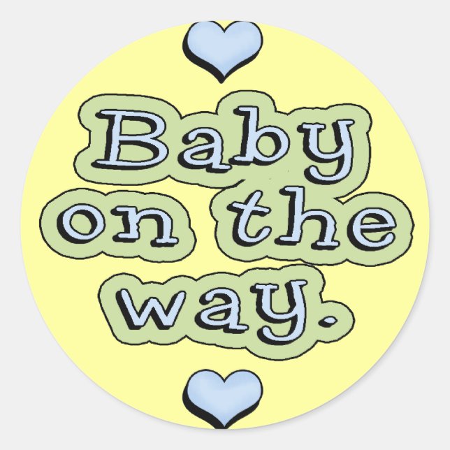 Baby On The Way Classic Round Sticker (Front)