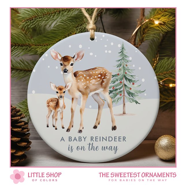 Baby on the Way Woodland Animals Photo Ceramic Tree Decoration (Creator Uploaded)