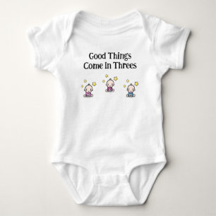 baby one piece for triplets, triplets gift idea,  bodysuit